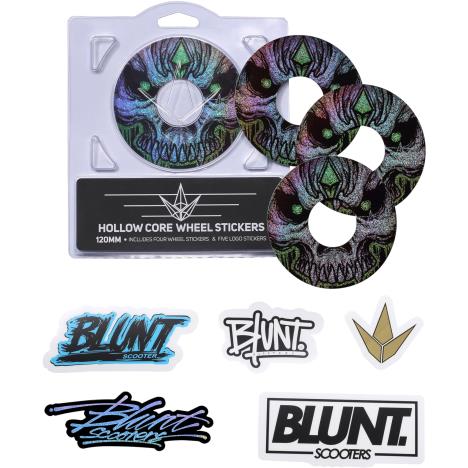 Blunt - 4 Pack Wheel Sticker 120mm - Green Skull £5.90